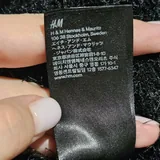 Чёрный пушистый кардиган H&M 5