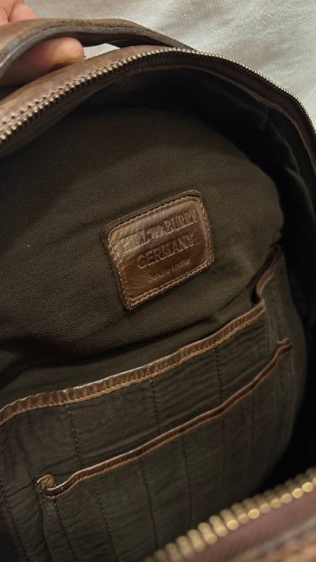 Два коричневых рюкзака из натуральной кожи буйвола 4