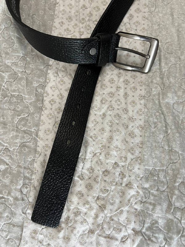Ремень натуральная кожа черный 5