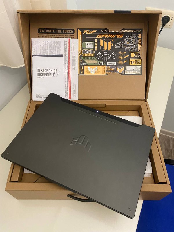 Ноутбук ASUS TUF A15, наушники JBL, мышка Bloody 3