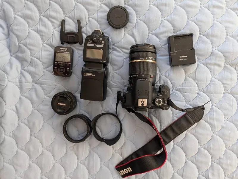 Canon EOS 700D, объективы, вспышка, рюкзак