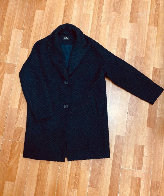 Пальто женское Zolla темно-синее S-M