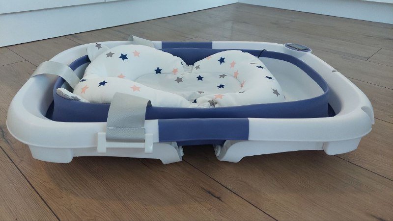 Детская ванночка складная с матрасиком и термометром 3