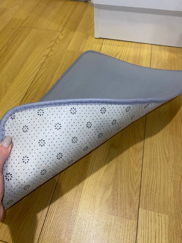 Коврики для ванной или спальни, серый и черный 2