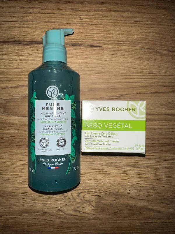 Гель для умывания Yves Rocher, крем Sebo vegetal