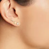 Колье Clover, серьги Knife Edge Hoop, серьги C Hoop, набор серёг 10