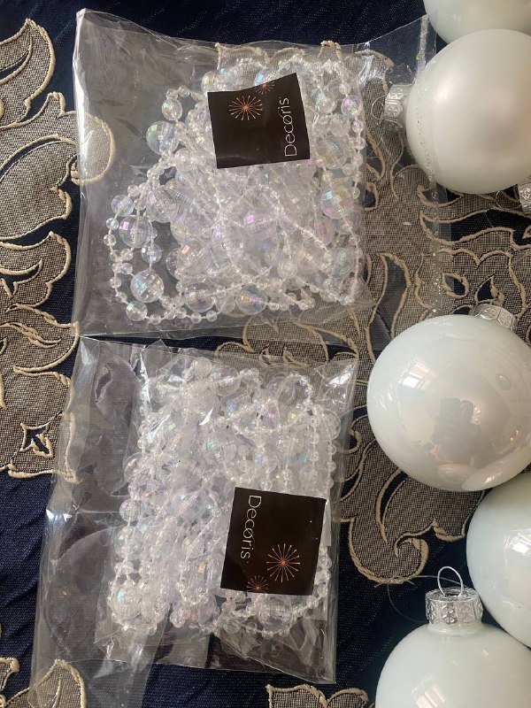 Шарики на елку, бусы для украшения 3