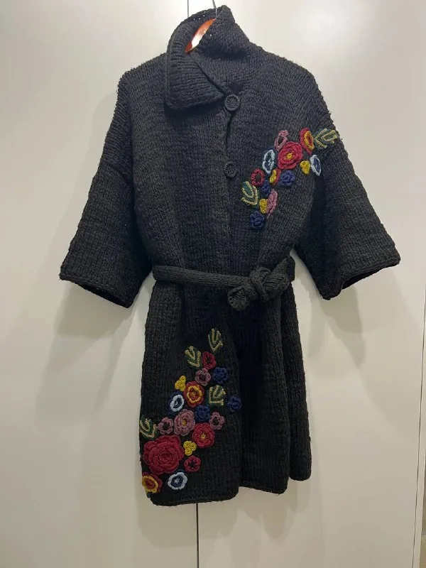 Knitted wool coat 1