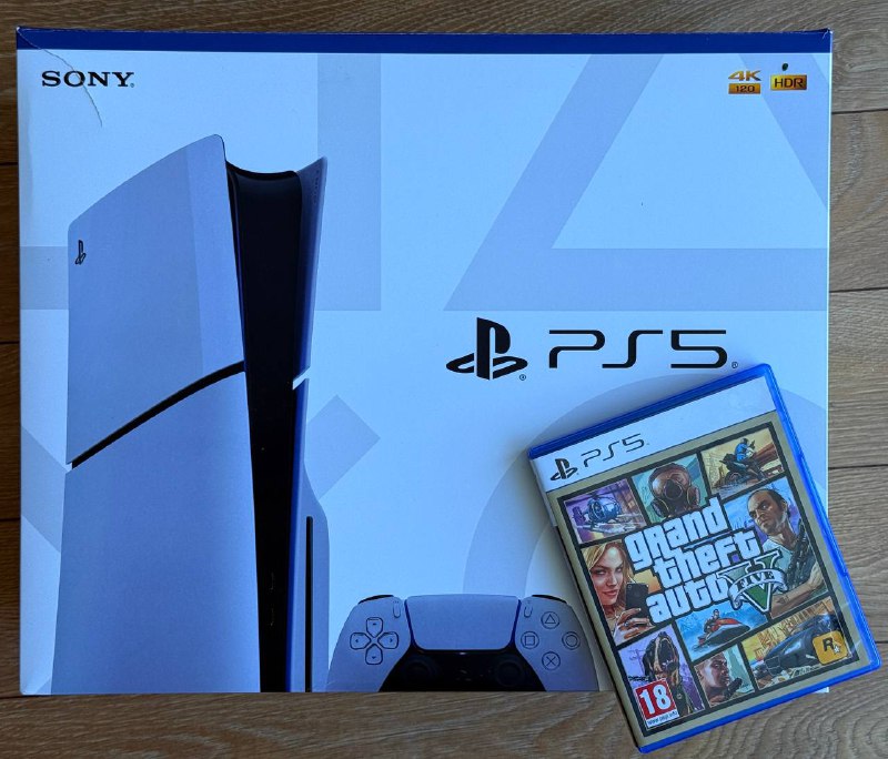 Sony Playstation PS5 slim, диск GTA V