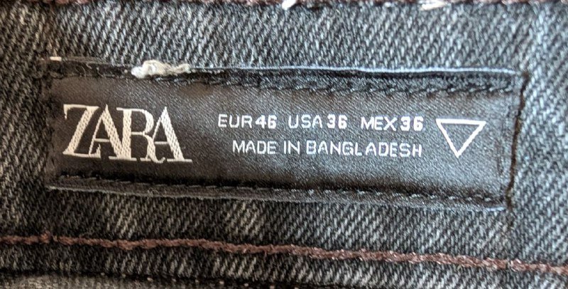 Мужские шорты ZARA черного цвета деним EUR 46 USA 36 3