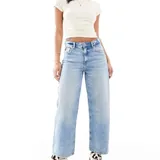 Pull&Bear серые и светло-голубые прямые джинсы 8