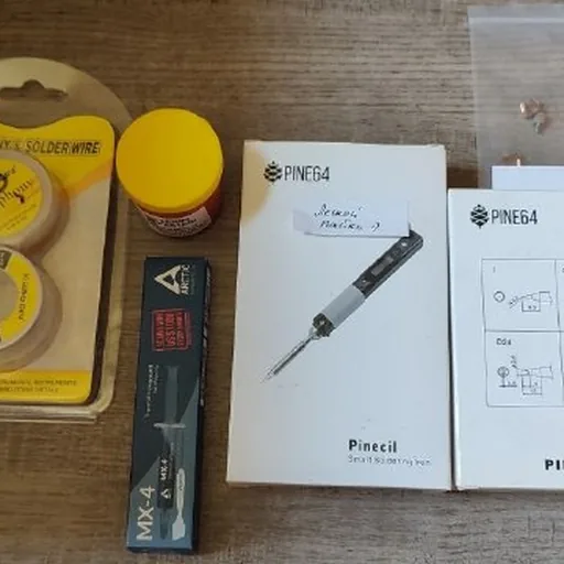 Паяльник Pine64 Pinecil BB2, припой, флюс, термопаста