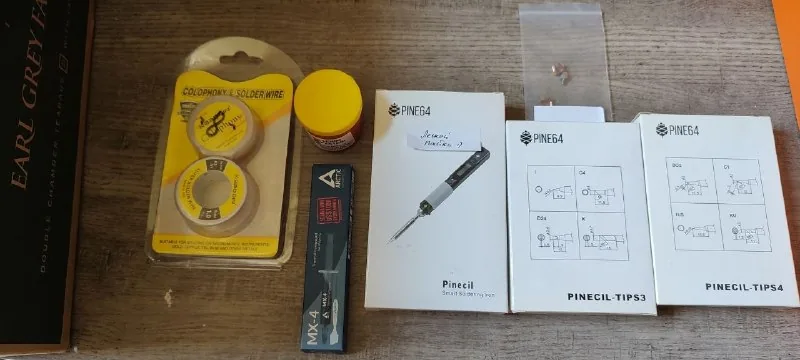 Паяльник Pine64 Pinecil BB2, припой, флюс, термопаста