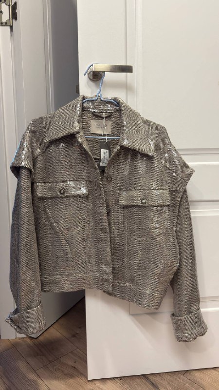 Новая куртка Polo Garage пайетки байкерская S