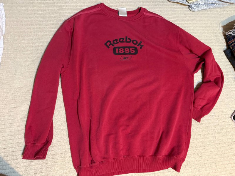 Винтажный свитшот Reebok размер XL оверсайз