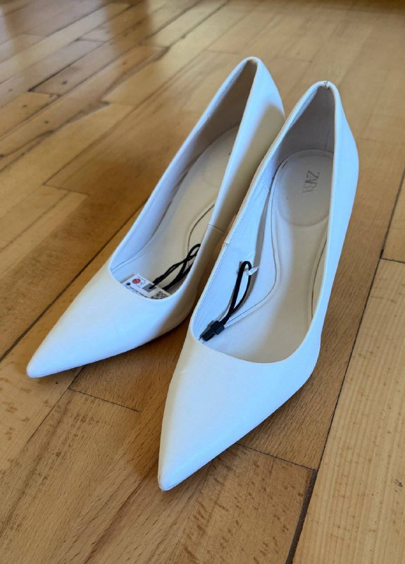 Туфли лодочки Zara белые размер 39 2