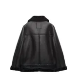 Zara aviator sheepskin jacket, size M 2