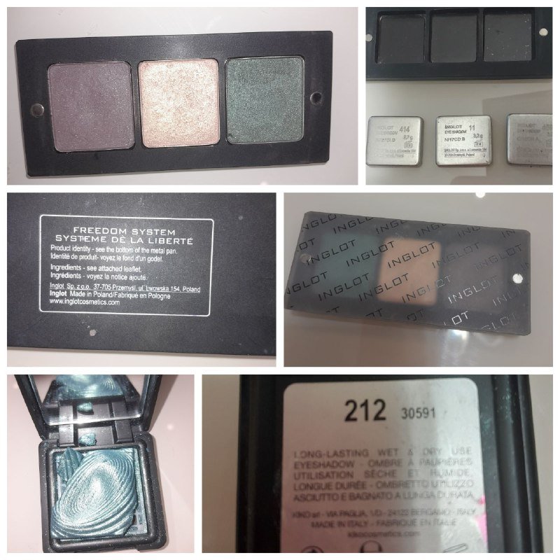 Тени INGLOT на тройной палетке, KIKO в подарок