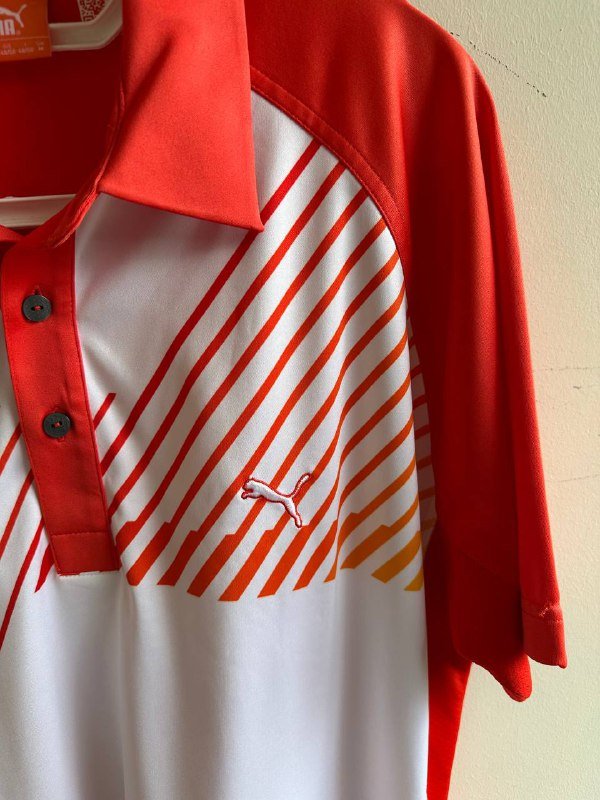 Винтажная рубашка-поло Puma мужская M 5