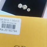 Серьги серебряные с муассанитом 2