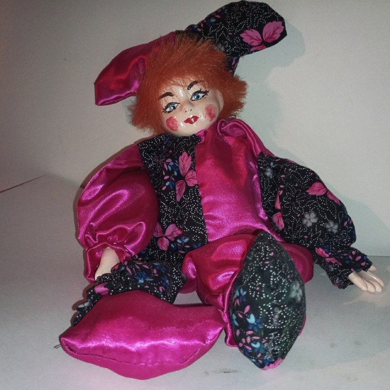 Игрушка клоун ручной работы