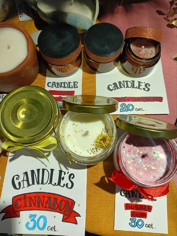 Ароматизированные свечи ручной работы