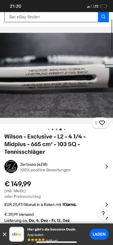 Теннисные ракетки Wilson, Peak 8