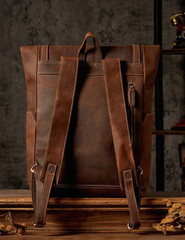 Кожаный винтажный рюкзак 3