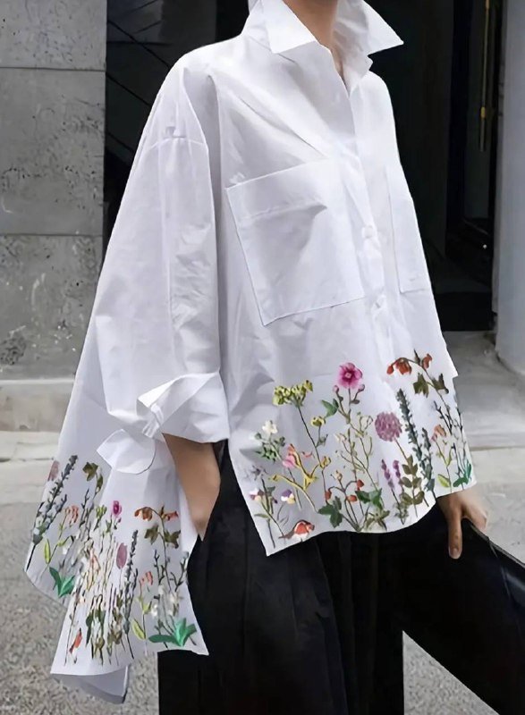 Элегантная блуза с цветочным принтом размер XXI 3