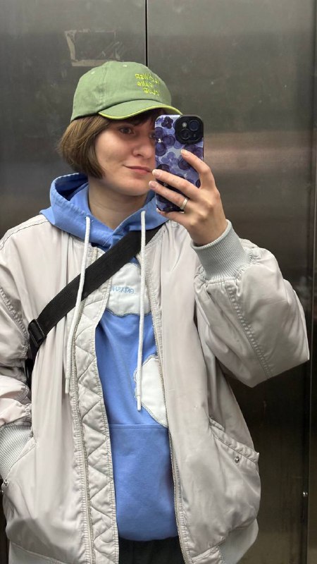 Серый демисезонный бомбер оверсайз H&M 2