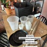 Грунт, увлажнители, термометр, набор для микрозелени, семена, горшки 5
