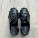 Black derby shoes with lug soles 3