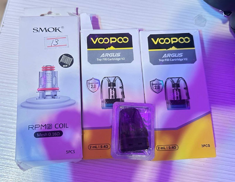 Oxva xlim sq pro 2 картридж 0.8, Voopoo Argus v2 картридж 0.4, Amok RPM2 coil 0.16
