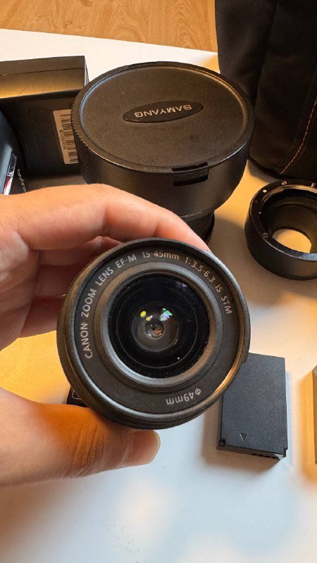 Canon EOS M50, 4 объектива, вспышка, карты, 2 батареи 9