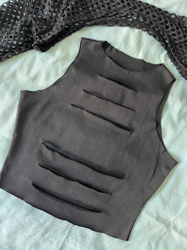 Топ с рукавами, топ с прорезями размер S 2