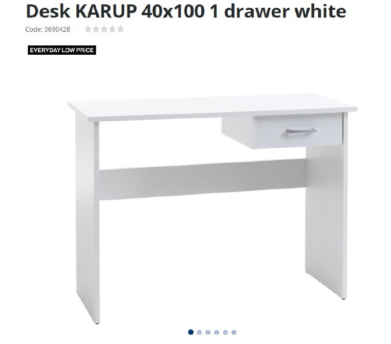 Стол письменный с ящиком из Jysk, деревянного цвета