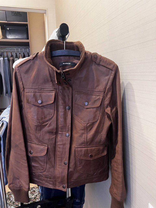 Женская куртка из натуральной кожи винтажная