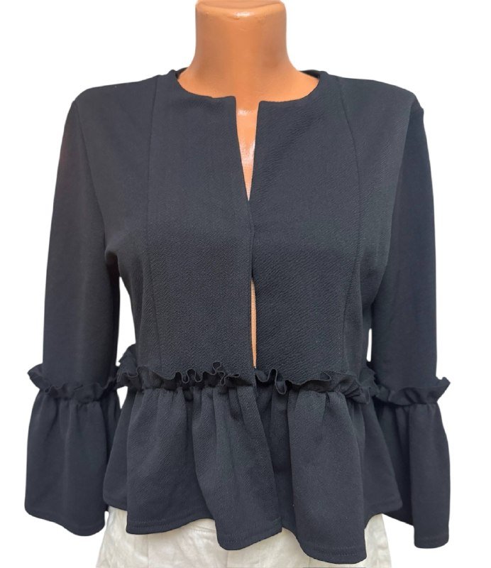 Женская чёрная куртка PrettyLittleThing