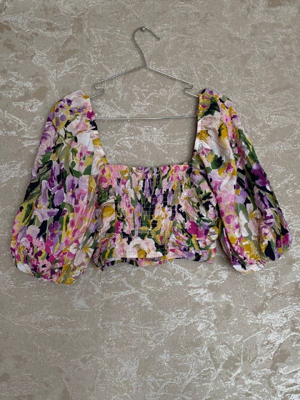 Летний топ с рукавами-фонариками H&M, размер S 4