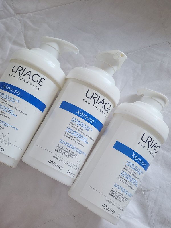 Кремы Uriage Xémose в бутылках с диспенсером