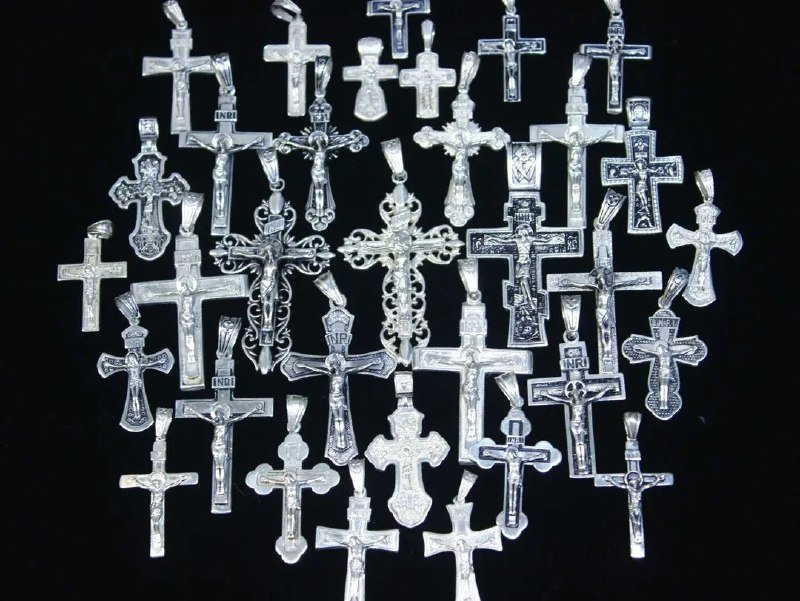Серебряные кресты и лики святых 925 пробы 4