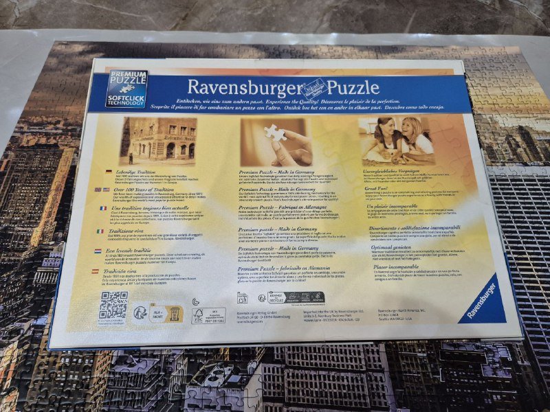 Пазл-квест Ravensburger 1000 элементов Grand New York 3