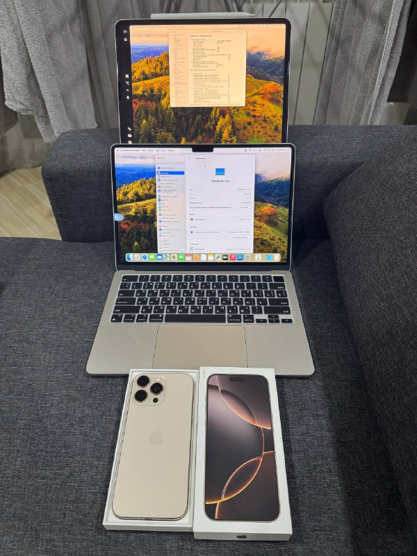 iPhone 16 pro max, MacBook Air M2, iPad Pro 12.9 M1, Pencil 2