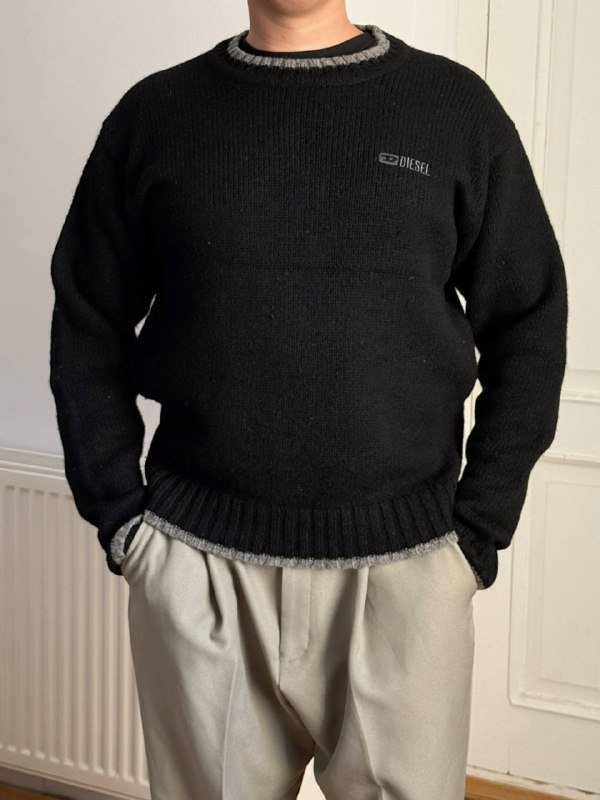 ONITSUKA TIGER кроссовки, NEW BALANCE, DIESEL свитер, кожаная жилетка, RALPH LAUREN рубашка, BERSHKA рубашка, zara рубашка, nike react кроссовки, скейтборд, брюки 3