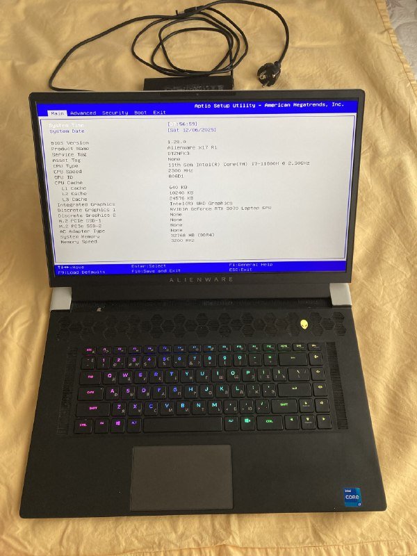 Ноутбук Dell Alienware x17 R1 i7 32GB 17.3"