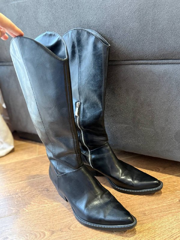 Казаки Zara, размер 37-38, кожа
