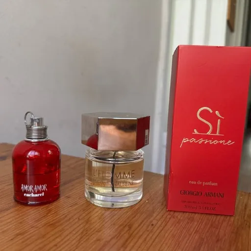 Cacharel Amor Amor, YSL L'Homme, Giorgio Armani Si Passione