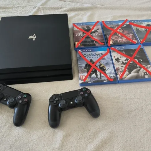 Sony PlayStation 4 Pro, два геймпада