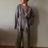 Замшевое кимоно, хлопковый сарафан, джинсовые шорты, беговые шорты 1