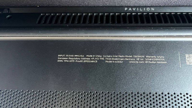 Ноутбук HP pavilion 15-bc304ur 5